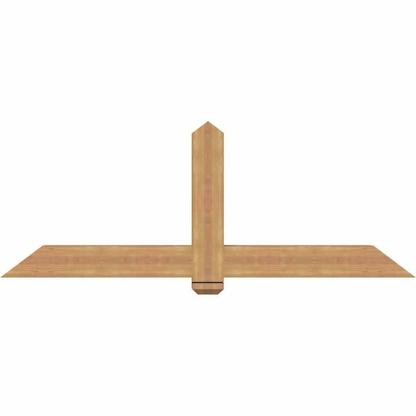 Ekena Millwork Eugene Smooth Timber Gable Bracket, Western Red Cedar, 72"W x 27"H x 5 1/2"D x 5 1/2"F, 9/12 Pitch GBW072X27X0606EUG00SWR - main